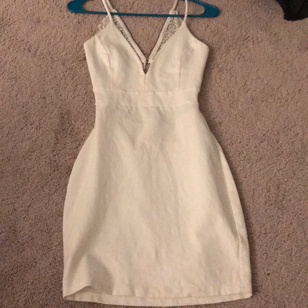 Tight white dress